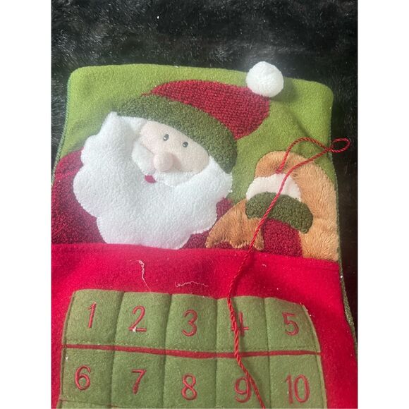 Sugar Plum Dreams Santa Advent Star Calendar Christmas 22" Tall Stocking - Picture 3 of 4
